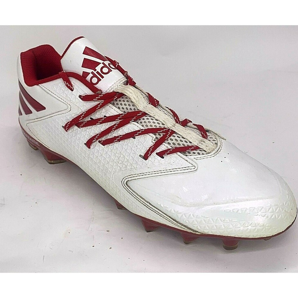 Adidas Mens Freak X Low Carbon Football Cleats D70150 White Red Size US 13.5 EUC